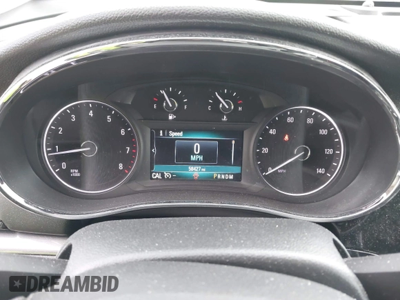 2018 Buick Encore Preferred with VIN KL4CJASB2JB680725, listed as a IAAI auction lot 42037901 with 58,427 mi miles. Bid and sale history available at carsss.com. Image 7.