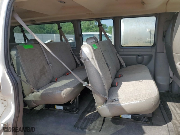 2012 Chevrolet Express Passenger 1LT with VIN 1GAZG1FG4C1190180, listed as a Copart auction lot 60436354 with 58,412 mi miles and Salvage Title. Bid and sale history available at carsss.com. Image 11.