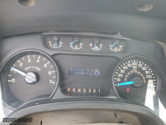 2014 Ford F-150 XL with VIN 1FTNF1CF5EKD21179, listed as a Copart auction lot 48916575 with 150,958 mi miles and Salvage Title. Bid and sale history available at carsss.com. Image 9.