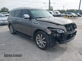 2016 Infiniti QX80 with VIN JN8AZ2NE4G9125670, listed as a IAAI auction lot 41377247 with 168,989 mi miles. Bid and sale history available at carsss.com. Image 1.