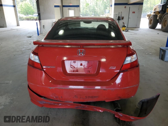 2007 Honda Civic Si with VIN 2HGFG21537H701361, listed as a Copart auction lot 53830495 with 211,471 mi miles and Salvage Title. Bid and sale history available at DreamBid. Image 6.
