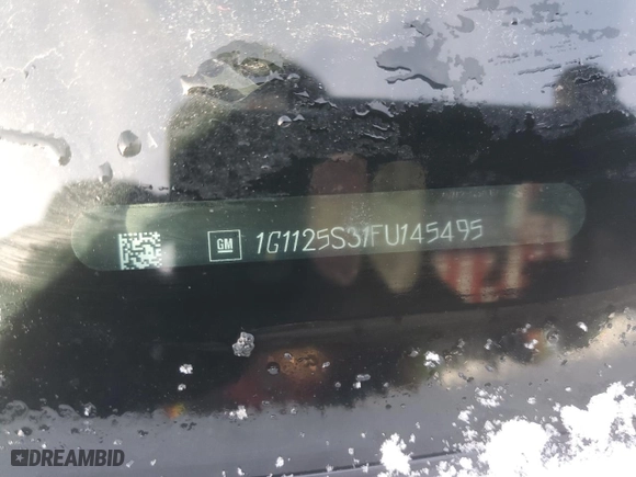2015 Chevrolet Impala LT with VIN 1G1125S31FU145495, listed as a Copart auction lot 84503824 with 0 mi miles and Salvage Title. Bid and sale history available at carsss.com. Image 12.