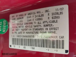 2008 Honda Accord Cpe EX-L with VIN 1HGCS12848A006715, listed as a IAAI auction lot 41868575 with 179,304 mi miles. Bid and sale history available at carsss.com. Image 9.