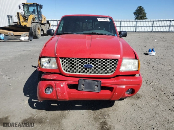 2002 Ford Ranger XL with VIN 1FTYR14U32PB51548, listed as a Copart auction lot 53832655 with 142,662 mi miles and Salvage Title. Bid and sale history available at carsss.com. Image 5.