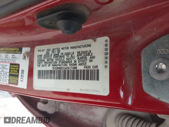 2010 Pontiac Vibe with VIN 5Y2SM6E01AZ417486, listed as a IAAI auction lot 41249742 with 149,471 mi miles. Bid and sale history available at carsss.com. Image 9.