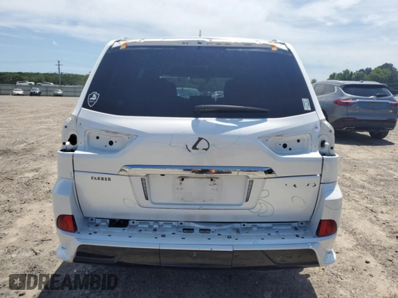 2020 Lexus LX 570 with VIN JTJDY7AX3L4320650, listed as a Copart auction lot 57576655 with 82,762 mi miles and Salvage title. Bid and sale history available at DreamBid. Image 6.