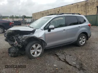 2014 Subaru Forester Premium with VIN JF2SJAEC5EH448646, listed as a Copart auction lot 64093345 with 214,302 mi miles and Salvage title. Bid and sale history available at DreamBid. Image 1.