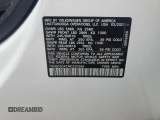 2021 Volkswagen Atlas S z VIN 1V2GC2CA1MC220286, wystawiony jako Copart lot #51208705 z przebiegiem 43 835 mil mil oraz Szkoda całkowita • Salvage title. Historia ofert i sprzedaży dostępna na DreamBid. Obrazek 13.