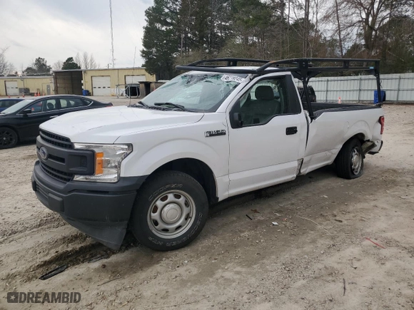 2019 Ford F-150 XL with VIN 1FTMF1CB7KKD21883, listed as a Copart auction lot 46218245 with 128,411 mi miles and Salvage Title. Bid and sale history available at carsss.com. Image 1.