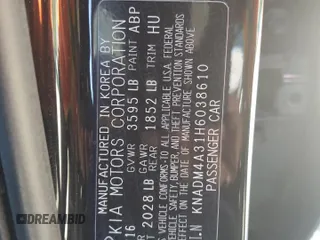 2017 Kia Rio LX z VIN KNADM4A31H6038610, wystawiony jako Copart lot #58950145 z przebiegiem 102 445 mil mil oraz Tytuł czysty. Historia ofert i sprzedaży dostępna na DreamBid. Obrazek 12.