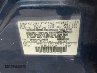 2012 Nissan Sentra SR with VIN 3N1AB6AP7CL746338, listed as a IAAI auction lot 42409802 with 97,869 mi miles and . Bid and sale history available at DreamBid. Image 9.
