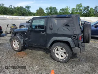 2014 Jeep Wrangler Sport z VIN 1C4AJWAG0EL147523, wystawiony jako Copart lot #59682015 z przebiegiem 196 258 mil mil oraz Szkoda całkowita • Salvage title. Historia ofert i sprzedaży dostępna na DreamBid. Obrazek 2.