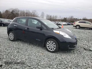2015 Nissan LEAF SL with VIN 1N4AZ0CP9FC322927, listed as a Copart auction lot 88519705 with 58,552 mi miles and Salvage Title. Bid and sale history available at DreamBid. Image 4.