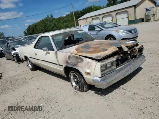1983 Chevrolet El Camino z VIN 1GCCW8094DR284467, wystawiony jako Copart lot #68342674 z przebiegiem Nie podano mil oraz Szkoda całkowita • Salvage title. Historia ofert i sprzedaży dostępna na DreamBid. Obrazek 4.