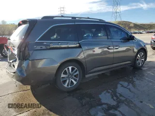 2015 Honda Odyssey Touring Elite with VIN 5FNRL5H94FB037299, listed as a Copart auction lot 53886345 with 109,032 mi miles and Salvage Title. Bid and sale history available at DreamBid. Image 3.