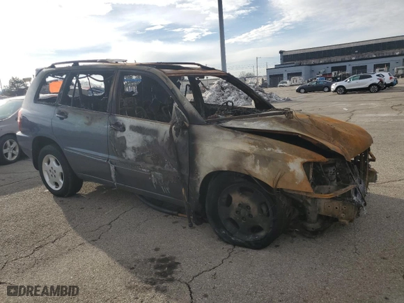 2006 Toyota Highlander w/3rd Row with VIN JTEEP21A960156952, listed as a Copart auction lot 54532825 with 0 mi miles and Salvage Title. Bid and sale history available at carsss.com. Image 4.