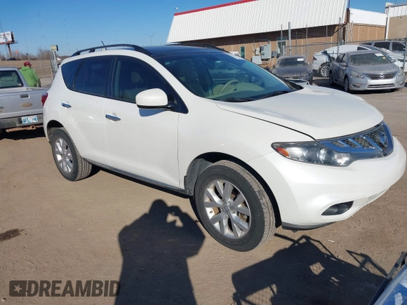 2014 Nissan Murano S with VIN JN8AZ1MW8EW529218, listed as a IAAI auction lot 41397594 with 83,421 mi miles and . Bid and sale history available at DreamBid. Image 1.