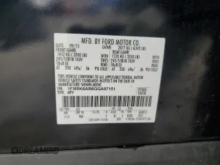 2016 Ford Police Interceptor Utility z VIN 1FM5K8AR8GGA97151, wystawiony jako Copart lot #58217185 z przebiegiem Nie podano mil oraz Szkoda całkowita • Salvage title. Historia ofert i sprzedaży dostępna na DreamBid. Obrazek 12.