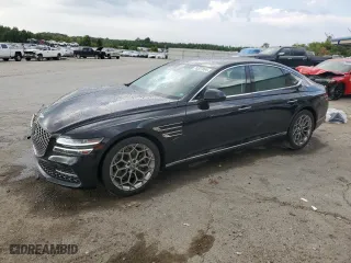 2021 Genesis G80 2.5T with VIN KMTGB4SC4MU046552, listed as a Copart auction lot 70327004 with 36,469 mi miles and Salvage Title. Bid and sale history available at carsss.com. Image 1.