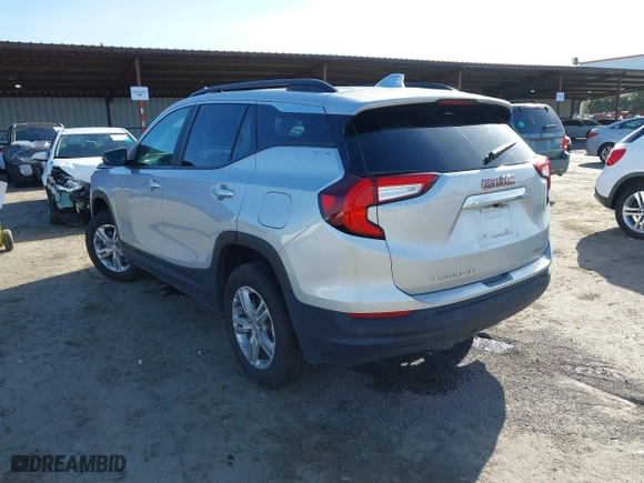 2022 GMC Terrain SLE with VIN 3GKALTEV0NL127766, listed as a IAAI auction lot 41831913 with 50,996 mi miles. Bid and sale history available at carsss.com. Image 3.