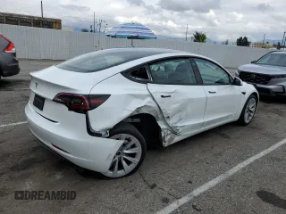 2023 Tesla Model 3 with VIN 5YJ3E1EA8PF683731, listed as a Copart auction lot 48896555 with 19,177 mi miles and Salvage title. Bid and sale history available at DreamBid. Image 3.