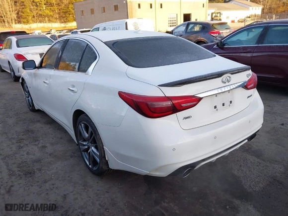 2019 Infiniti Q50 3.0t LUXE with VIN JN1EV7AR2KM591802, listed as a IAAI auction lot 41722787 with 78,726 mi miles. Bid and sale history available at carsss.com. Image 14.