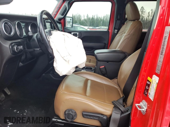 2020 Jeep Gladiator Overland with VIN 1C6HJTFG9LL152701, listed as a Copart auction lot 80737794 with 61,654 mi miles and Salvage title. Bid and sale history available at DreamBid. Image 7.