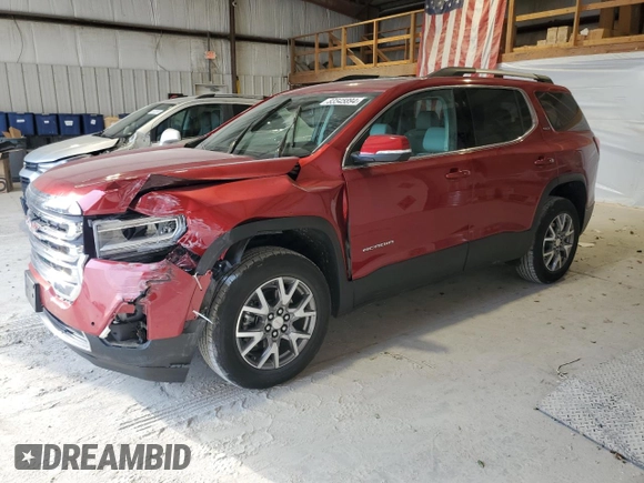 2021 GMC Acadia SLT with VIN 1GKKNMLS8MZ143489, listed as a Copart auction lot 83545894 with 34,427 mi miles and Salvage Title. Bid and sale history available at carsss.com. Image 1.