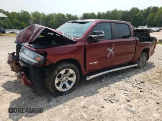 2020 Ram 1500 Big Horn z VIN 1C6SRFFT9LN206824, wystawiony jako Copart lot #59579635 z przebiegiem 64 141 mil mil oraz Nie do naprawy • Non repairable. Historia ofert i sprzedaży dostępna na DreamBid. Obrazek 1.