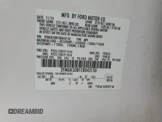 2014 Ford Flex Limited z VIN 2FMGK5D81EBD43150, wystawiony jako Copart lot #58057595 z przebiegiem 95 334 mil mil oraz Szkoda całkowita • Salvage title. Historia ofert i sprzedaży dostępna na DreamBid. Obrazek 13.