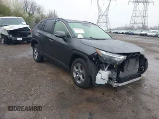 2023 Toyota RAV4 Hybrid XLE with VIN JTMRWRFV5PJ056825, listed as a IAAI auction lot 41912178 with 1 mi miles. Bid and sale history available at carsss.com. Image 1.