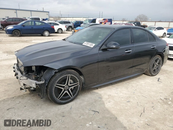 2023 Mercedes-Benz C 300 with VIN W1KAF4HBXPR108122, listed as a Copart auction lot 47091105 with 5,591 mi miles and Salvage Title. Bid and sale history available at DreamBid. Image 1.