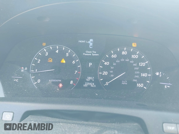 2007 Lexus LS 460 with VIN JTHBL46F975051429, listed as a IAAI auction lot 42609494 with 229,424 mi miles and . Bid and sale history available at DreamBid. Image 7.