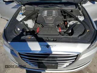 2017 Genesis G80 Ultimate with VIN KMHGN4JFXHU173390, listed as a Copart auction lot 80907504 with 112,660 mi miles and Salvage Title. Bid and sale history available at DreamBid. Image 11.