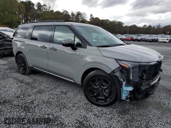 2025 Kia Carnival SX Prestige with VIN KNDNE5K33S6479557, listed as a Copart auction lot 79474994 with 327 mi miles and Salvage Title. Bid and sale history available at DreamBid. Image 4.