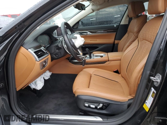 2020 BMW 7 Series 740i with VIN WBA7T2C07LGL17103, listed as a Copart auction lot 54065375 with 53,598 mi miles and Salvage Title. Bid and sale history available at carsss.com. Image 7.