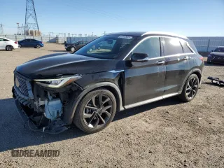 2019 Infiniti QX50 Essential with VIN 3PCAJ5M31KF133096, listed as a Copart auction lot 50340905 with 77,112 mi miles and Salvage Title. Bid and sale history available at DreamBid. Image 1.