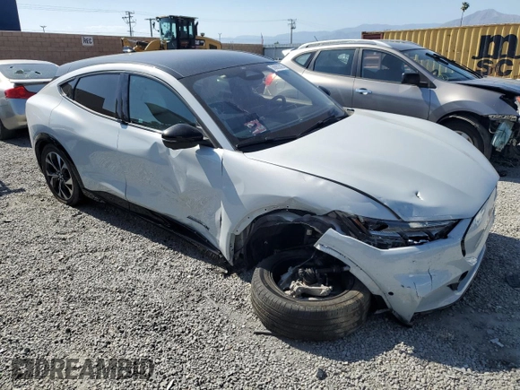 2023 Ford Mustang Mach-E Premium with VIN 3FMTK3SU7PMA76746, listed as a Copart auction lot 56982395 with 26,345 mi miles and Salvage title. Bid and sale history available at DreamBid. Image 4.