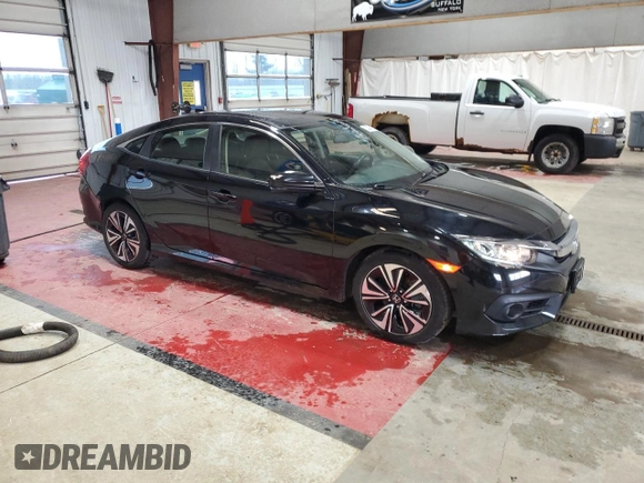 2018 Honda Civic EX-L with VIN JHMFC1F7XJX042033, listed as a Copart auction lot 53304175 with 90,055 mi miles and Salvage Title. Bid and sale history available at DreamBid. Image 4.