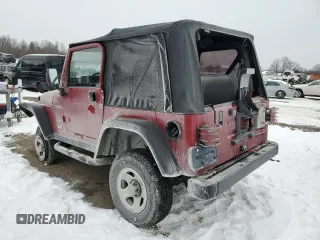 1999 Jeep Wrangler SE with VIN 1J4FY29P3XP470646, listed as a Copart auction lot 89298855 with 81,890 mi miles and Salvage Title. Bid and sale history available at carsss.com. Image 2.