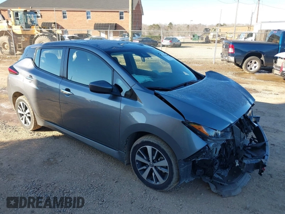 2022 Nissan LEAF S Plus with VIN 1N4BZ1BV2NC554567, listed as a IAAI auction lot 41281401 with 50,684 mi miles and . Bid and sale history available at DreamBid. Image 1.