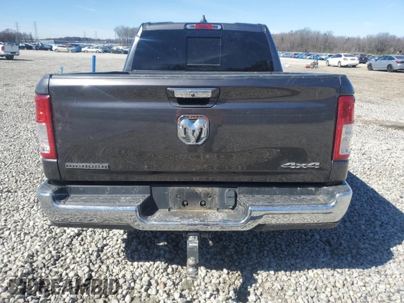 2019 Ram 1500 Big Horn/Lone Star with VIN 1C6RRFFG9KN805156, listed as a Copart auction lot 47454455 with 191,482 mi miles and Salvage Title. Bid and sale history available at carsss.com. Image 6.