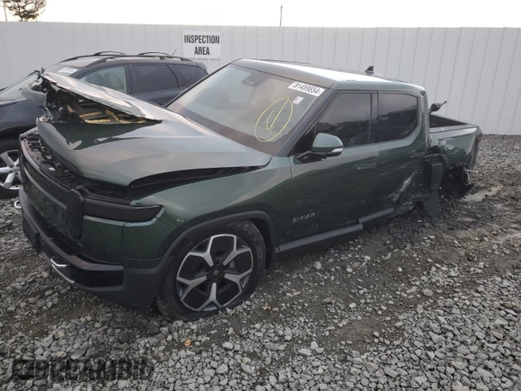 2024 Rivian R1T Adventure z VIN 7FCTGCAA1RN030829, wystawiony jako Copart lot #81459854 z przebiegiem Nie podano mil oraz Szkody całkowita. Historia ofert i sprzedaży dostępna na DreamBid. Obrazek 1.
