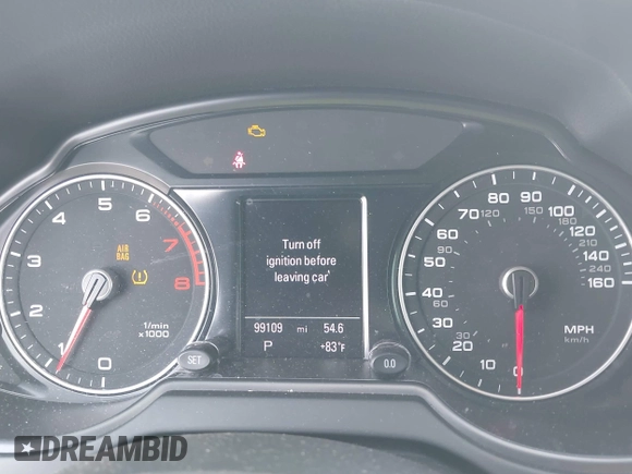 2014 Audi Q5 Premium Plus with VIN WA1LFAFP9EA124785, listed as a IAAI auction lot 42511649 with 99,109 mi miles and . Bid and sale history available at DreamBid. Image 7.
