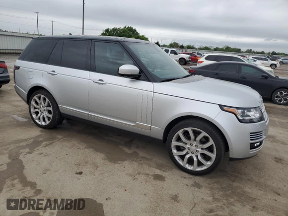 2015 Land Rover Range Rover HSE with VIN SALGS2VF6FA239727, listed as a Copart auction lot 51810815 with 58,551 mi miles and Clean title. Bid and sale history available at DreamBid. Image 4.