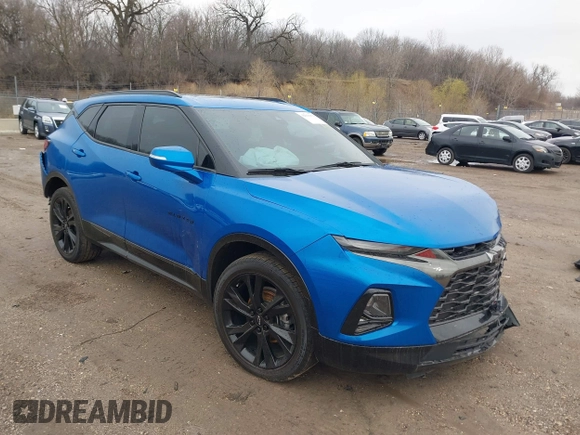 2021 Chevrolet Blazer RS with VIN 3GNKBKRS2MS517518, listed as a IAAI auction lot 42016670 with 68,429 mi miles and . Bid and sale history available at DreamBid. Image 1.