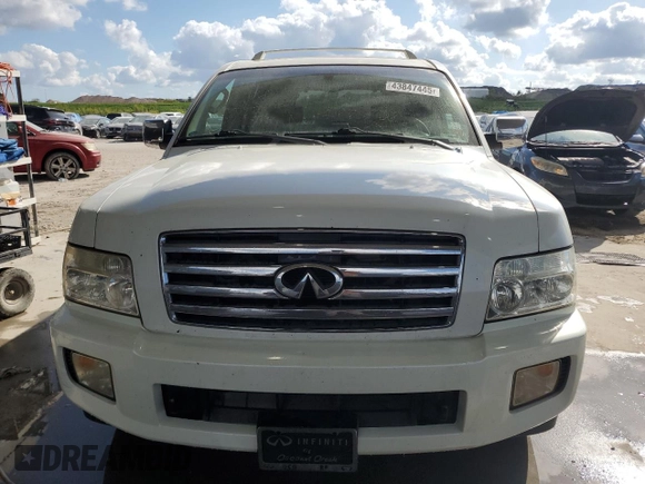 2005 Infiniti QX56 z VIN 5N3AA08CX5N804531, wystawiony jako Copart lot #43847445 z przebiegiem 130 074 mil mil oraz Szkoda całkowita • Salvage title. Historia ofert i sprzedaży dostępna na DreamBid. Obrazek 5.