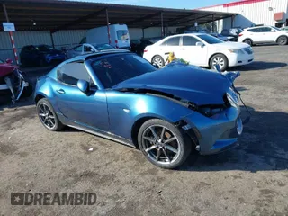 2020 Mazda MX-5 Miata RF Grand Touring with VIN JM1NDAM75L0412507, listed as a IAAI auction lot 41573544 with 1 mi miles. Bid and sale history available at carsss.com. Image 1.