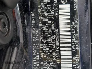 2017 Toyota Camry Hybrid LE z VIN 4T1BD1FK1HU217116, wystawiony jako Copart lot #57432095 z przebiegiem 112 979 mil mil oraz Szkoda całkowita • Salvage title. Historia ofert i sprzedaży dostępna na DreamBid. Obrazek 12.