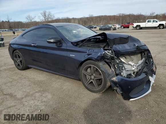 2017 Mercedes-Benz C 43 AMG with VIN WDDWJ6EB0HF439265, listed as a Copart auction lot 51828385 with Not provided miles and Salvage title. Bid and sale history available at DreamBid. Image 4.